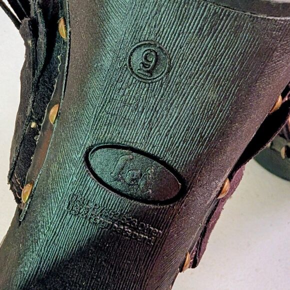 Lei Vintage Y2k Black Tassel Platform Mule Clog Heels - Picture 6 of 7